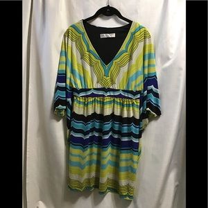 Trina Turk Dress Split Batwing Sleeve Size 4 #2189